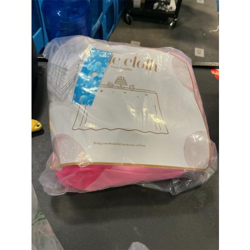 Pink Table Skirt Tutu Ruffled Tablecloth for Rectangle Table 6ft Baby Shower Gradient Pink Girls Birthday Party Unicorn Home Decor