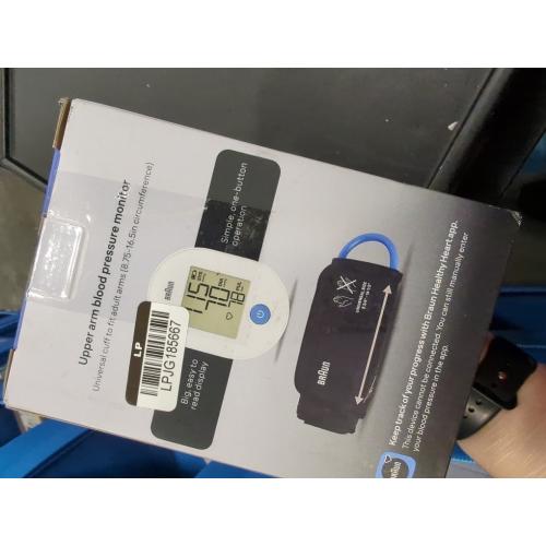 Braun ExactFit™ 2 Blood Pressure Monitor for Home Use - Accurate Blood Pressure Machine, Color-Coded Results, Large Display BP Monitor, Universal Upper Arm Cuff, 30 Memory Slots