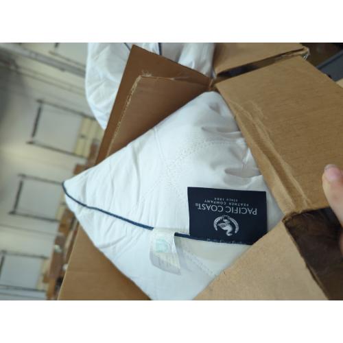 Pacific Coast Goose Feather and Down Bed Pillows Standard Size Set of 2, Hotel Pillow for Sleeping, Downproof, Soft, Fluffy, 100% Cotton Shell