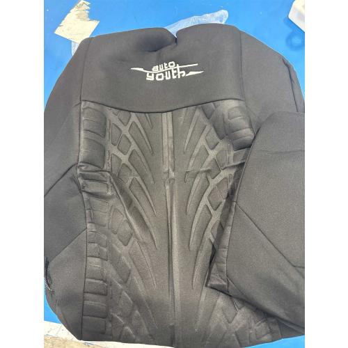 AUTOYOUTH Universal Seat Covers Front Seats Only - Breathable Bucket Seat Covers with Removable Headrest Airbag Compatible for SUVs,Trucks,Vans... Black