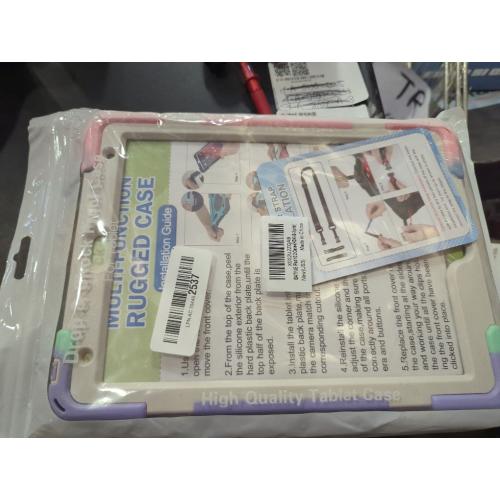 BATYUE for iPad 9th/ 8th/ 7th Generation Case (iPad 10.2 inch Rugged Case 2021/2020/2019) with Screen Protector, Rotating Stand/Pencil Holder/Carrying Shoulder Strap (Colourful Pink)