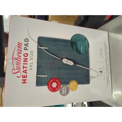 Sunbeam Heating Pad for Back, Neck, and Shoulder Pain Relief with Auto Shut Off, XXL Large 20 x 24, teal