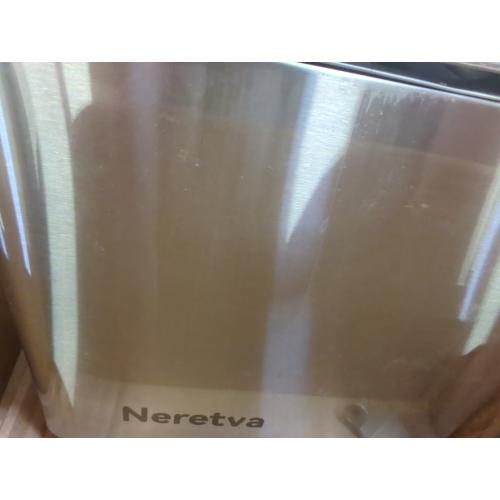 Neretva Bread Maker, 20-in-1 Automatic Bread Machine with Dual Heaters, 2LB Ceramic Pan, Stainless Steel, Silver