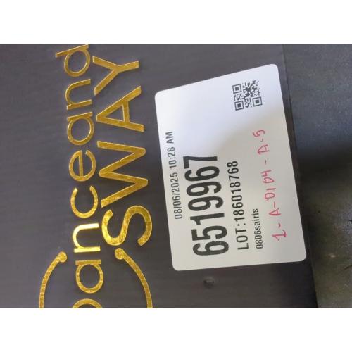 Size- 9- Women Latin Dance Shoes Sequin Closed Toe T-Strap Ballroom Salsa Tango Party Performance Dance Shoes,Model FT-135