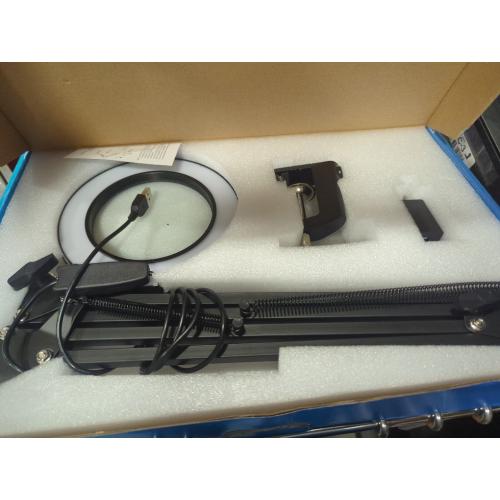 10X Magnifying Glass with Light and Clamp, Magnifier with Light Hands Free3 Color Modes Stepless Dimmable, 72 LEDs Real Glass Lens Magnifying Lamp for Close Work, Repair, Reading, Craft