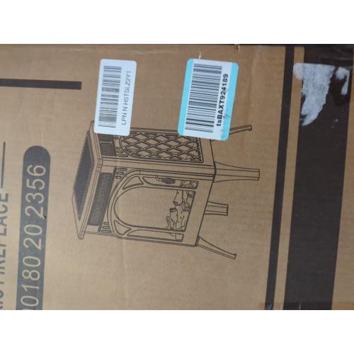 R.W.FLAME Electric Fireplace Heater 17 with Remote Control, Cathedral Stylish, Different Flame Effects and Log Set Colors, Adjustable Brightness and Heating Mode, Overheating Safe Design