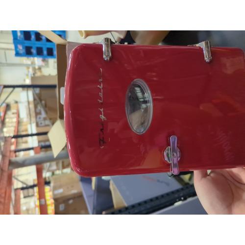 0.3 cu. ft. 6-Can Retro Mini Fridge in Red