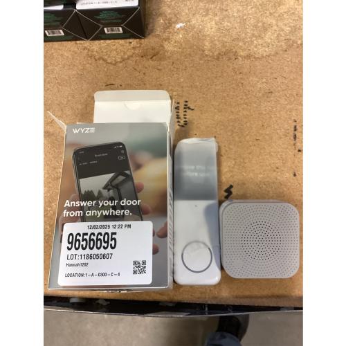 Wyze Wireless Video Doorbell Pro (Chime Included), 1440 HD Video, 1:1 Aspect Ratio: 1:1 Head-to-Toe View, 2-Way Audio, Night Vision