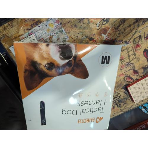 Size M....Auroth Tactical Dog Harness for Small Medium Large Dogs No Pull Adjustable Pet Harness Reflective K9 Working Training Easy Control Pet Vest Military Service Dog Harnesses (M, Purple Camo)