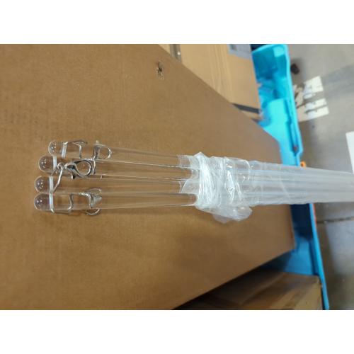 QWORK 40 Inch Clear Acrylic Curtain Pull Wand (4 Pack) with Strong Lobster Hook and Extra Ring Attachments