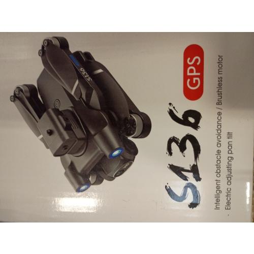 New S136 Drone with HD Electric Zoom Lens FPV Mode Brushless Motor GPS Smart Avoid Noise Barrier Function Foldable Outdoor Aerial Ranging RC Airplane Quadcopter