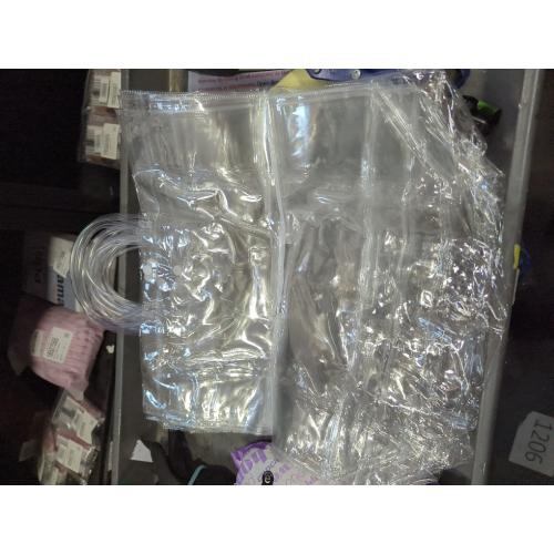 WATIIFUFU 10pcs Pvc Handheld Tote Bags for Weddings Parties and Grocery Shopping Portable Bags Ample Capacity and Elegant Design