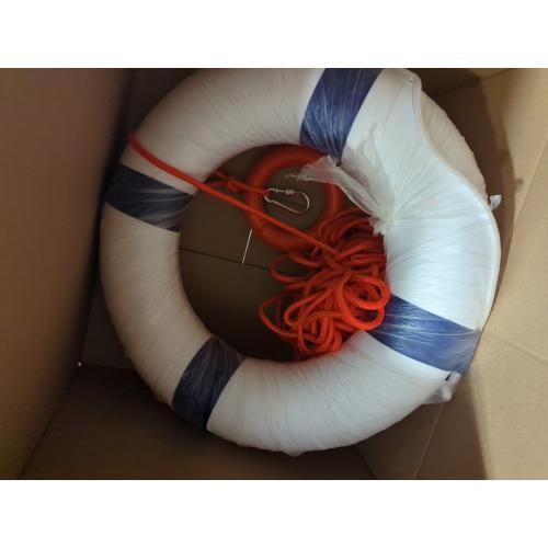 20/28 inch Foam Life Preserver Ring with 98.4 ft Floating Lifesaving Rope, Throwable Flotation Device, for Boat Safety Equipment