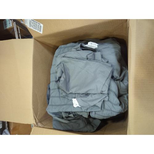 Grey MUXHOMO 6Piece Comforter Set, Seersucker Bed in a Bag Queen Size, All Season Luxury Bedding Set with Comforter, Fitted Sheet, Pillowcases & Shams