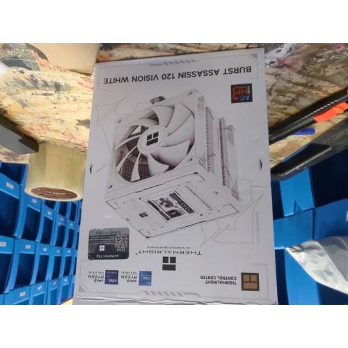 Thermalright Burst Assassin 120 Vision White CPU Cooler, 2.4inch IPS Display LCD Screen with 320x240 Resolution,Computer High Performance Radiator,for LGA1851/1700 and AM4/AM5,156mm High CPU Cooling