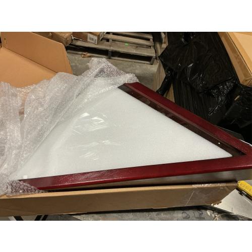 Flag Case for Burial Flag, 5' x 9.5' Funeral Flag Display Case Red Wood Memorial Flag Shadow Box for Military Veterans with Acrylic Covered and Wall Mounted