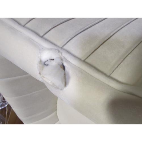 Beige Loveseat With Gold Legs