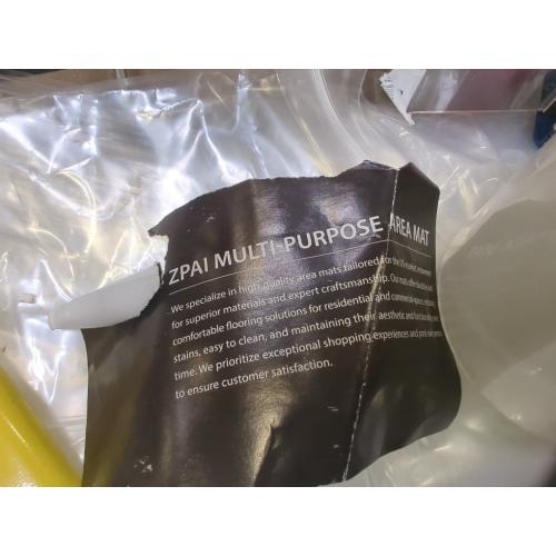 Size XL Color Black Zpai Area Floor Mat for Home Large Black No Slip Waterproof Vinyl Area Rug for Under Dining Room Table, Spill Resistant Hard Floor Protector Cover, Easy Clean Splat Mat for Under High Chair