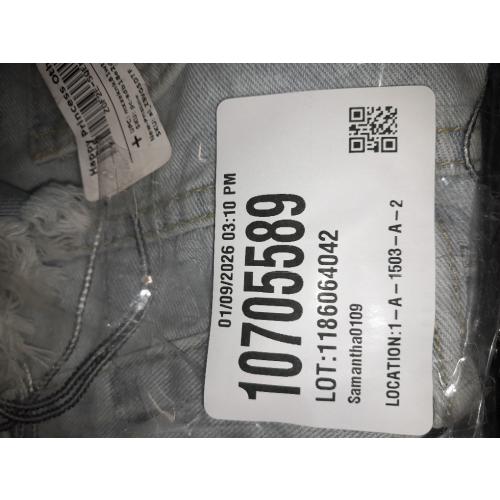 Women's Summer Shorts Beaded High Waisted Wide Leg Denim Shorts Casual Solid Color Jeans size small