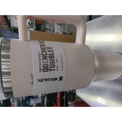 Stanley Quencher H2.0 Tumbler with Handle and Straw 40 oz | Flowstate 3-Position Lid | Cup Holder Compatible for Travel | Insulated Stainless Steel Cup | BPA-Free | Rose Quartz 2.0