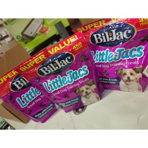 (3 Pack) Bil-Jac Little Jacs Small Dog Training Treats, Chicken Flavor, Made with Chicken Liver, 16oz