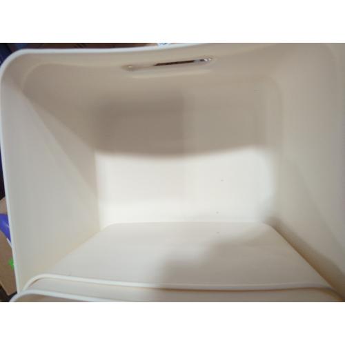 Suzile 6 Packs Plastic Storage Bins with Bamboo Lids Christmas Stackable Storage Containers for Xmas Decoration Ornaments Document Paper Organizing, with Labels and Marker(Multiple Size)