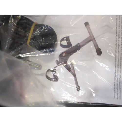 Folding Exercise Bike Pedal Exerciser Portable Desk Bike with LCD Display for Arms and Legs Workout