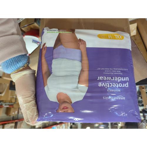 Amazon Basics Incontinence Underwear for Women, Protective, Disposable, Postpartum, Maximum Absorbency, XX-Large, Lavender, 14 Count