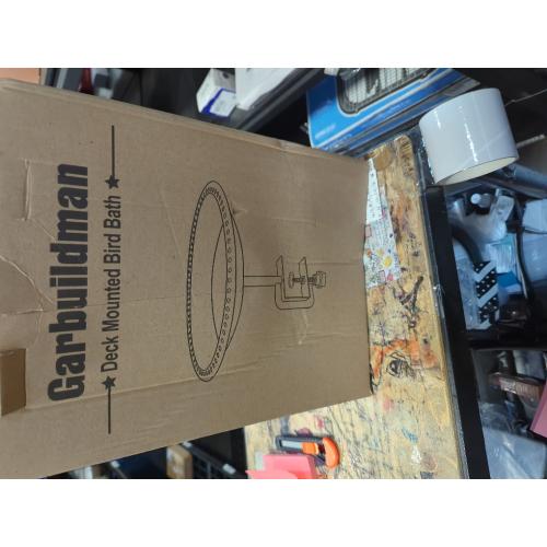 Garbuildman Upgraded 5-Prong Base Bird Bath with Metal Stake, Detachable Decoration Bowl Spa & Freestanding Birdfeeder for Outdoor Garden, Oval Style, Brown