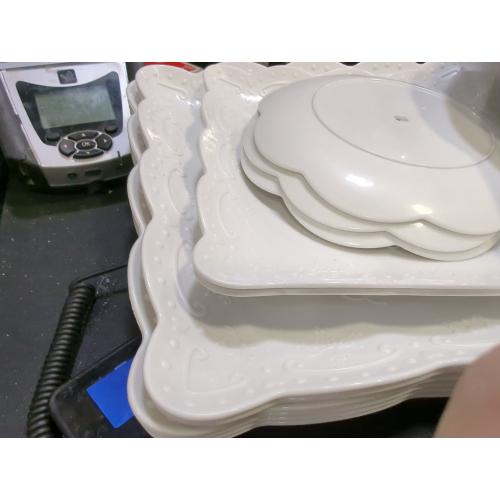 9Pcs Cupcake Stand White Plastic Cake Stand Dessert Table Stands Set 3Tier 2Tiered Cupcake Tower Stand Treat Display Holder Cookie Candy Serving Tray Dessert Trays for Wedding Baby Shower Tea Party