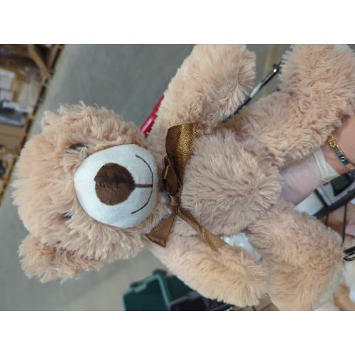 Plush Teddy Bear Cute Stuffed Animal Bear with Bow Plush Toys 13.8 Inches (Khaki)