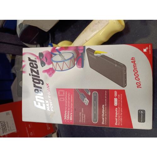 Energizer 10000mAh Poratable Charger Fast Charging 22.5W Power Bank with 3 Outputs Battery Pack Charger for iPhone 16 15 14 13 12, Samsung, Google, iPad, Tablet and More_UE10055PQ