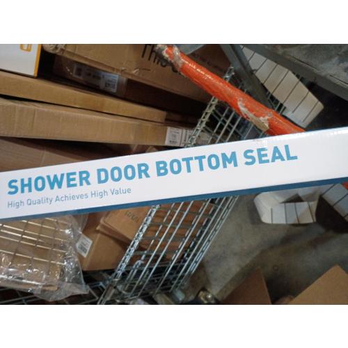 Sliding Shower Door Bottom Seal, 2 PCS 1/4 x 36 Sliding Shower Door Sweep for 1/4 Inch Glass, Frameless Glass Door Seal Strip Stop Shower Leaks and Create a Water Barrier