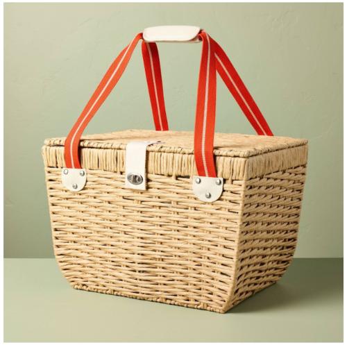 Woven Paper Picnic Basket tote
