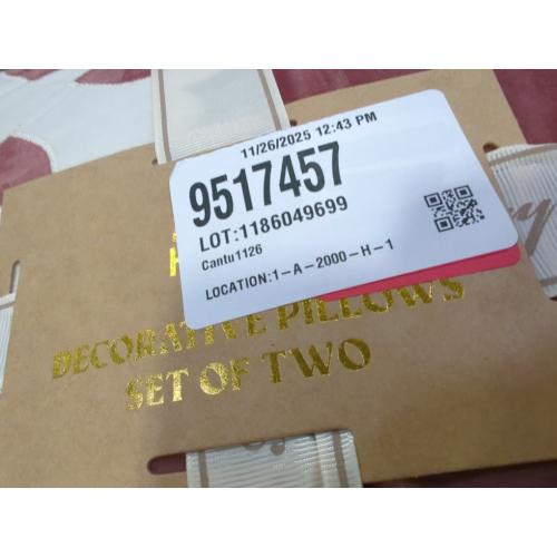 Homey Cozy Decorative Pillows Set of 2 Maroon and White