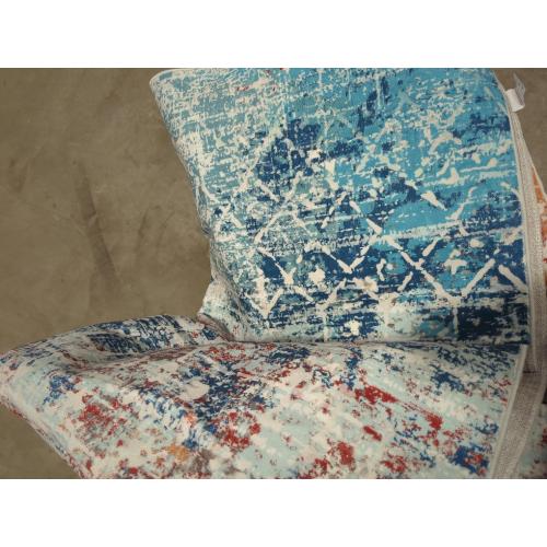 Orange and Teal Abstract Washable Living Room Rug, Large Teal Orange Carpet for Bedroom, Boho Dining Room Rug Non Slip, Modern Moroccan Throw Carpet for Girls Room Playroom Office (Orange/Teal)