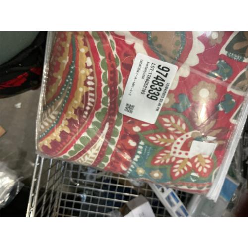 ENASAL Cotton Bedspread Quilt Sets, Reversible Bedding Coverlet Sets Comforter, Floral Paisley Bedspread (Red, King Size)