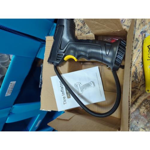 Tire Inflator Portable Air Compressor, 360 Degree Rotatable Inflation Pump LED Car Tire Pump 11.1V