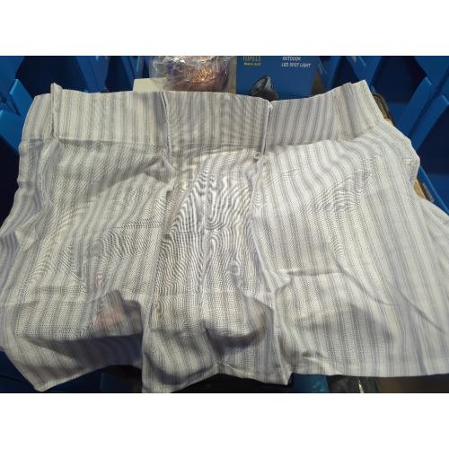 LIMON HOME Bathroom Curtains Window for Blue Cafe Curtains 24 Inch Length,Light Blue on Neutral Short Curtains 2 Panels