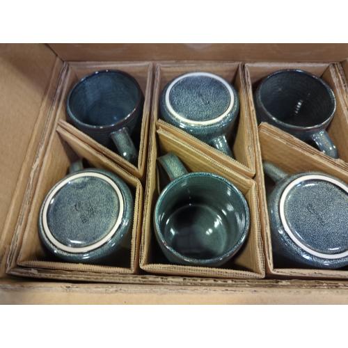 GBHOME Large Coffee Mugs Set of 6, 18oz Handmade Ceramic Coffee Mugs Set with Gradient color for Latte/Tea/Beer/Hot Cocoa, Dishwasher & Microwave Safe,