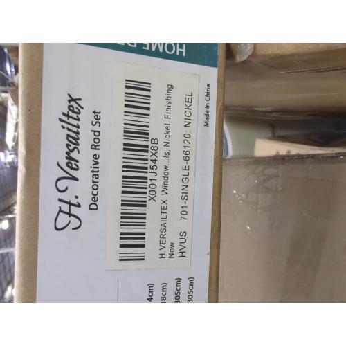 H.VERSAILTEX Window Curtain Rods for Windows 66 to 120 Inches Adjustable Decorative 3/4 Inch Diameter Single Window Curtain Rod Set with Classic Finials, Nickel