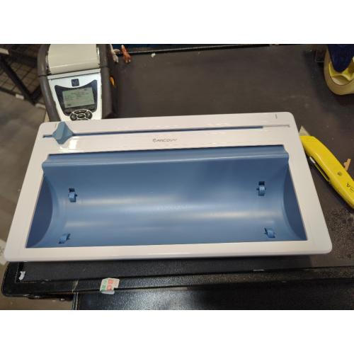 Blue and White RANCOVY Vinyl Roll Holder with Trimmer for Cricut Maker 3 and Cricut Explore 3, Perfect for Clean Precise Cuts of Smart Vinyls and Heat Transfer Vinyl Iron On