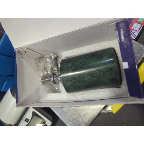 Soap Dispenser Lotion Dispenser - Made of Natural Stone in Green Color - Luxury Bathroom Accessories Bath Set (Green)