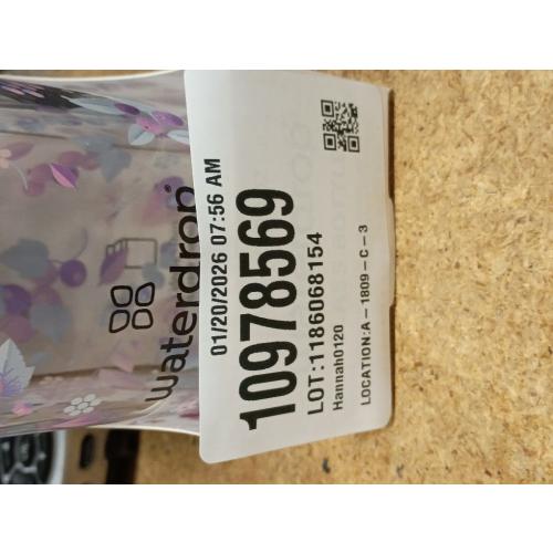 Waterdrop BPA Free Glass Water Bottle,Insulating Neoprene Sleeve/Bamboo Screw Cap, Boost, 20 fl oz