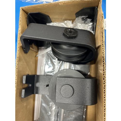 ZEKOO Bifold Barn Door Hardware: 60 inch Bi Folding Door Hardware Kits for 2 Closet Doors - Easy Assembly Smoothly Quietly Bifold Doors Track Kit - J Shape Top Mount Roller - Bi fold Hardware Only