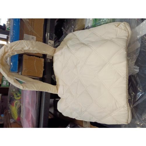 Puffer Tote Bag for Women, Quilted Bag with Zipper, Small Tote HandBags for Work, Travel