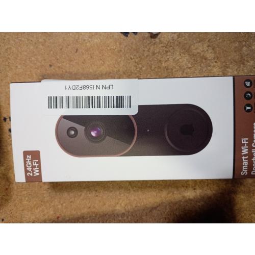 1080P Wireless Video Doorbell Camera, AI Human Detection, Cloud Storage, Two-Way Audio, 2.4GHz Wi-Fi Support, Real-Time Alerts, Easy Installation, Night Vision (Brown)