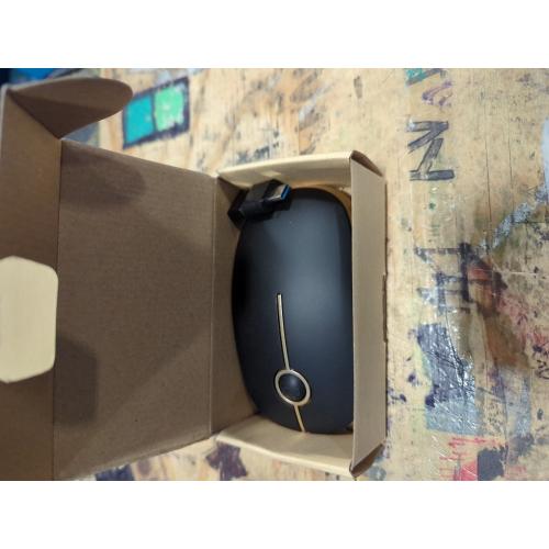 VssoPlor Wireless Mouse, 2.4G Slim Portable Computer Laptop Mouse with Nano Receiver Quiet Silent Optical Mice for Notebook, PC, Laptop, Computer-Black and Gold