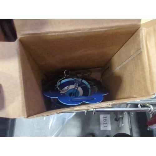 Size 19 Color Blue Evil Eye Wind Chimes for Outside 19 Hanging Ornament Metal Windchimes Outdoors Garden Decoration