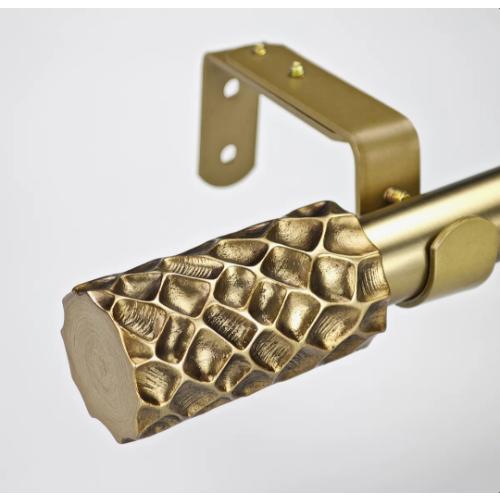 Adjustable Single Curtain Rod Gold